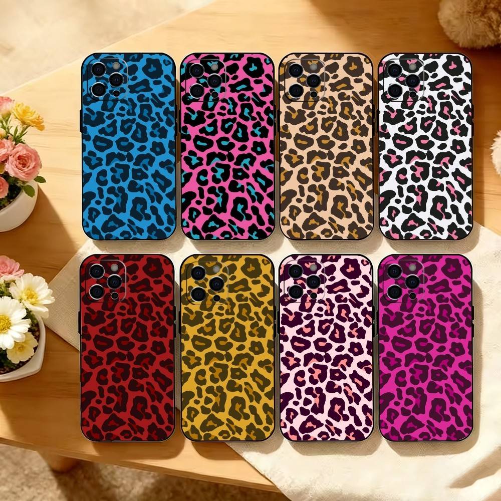 All-over Leopard Print Phone Case Silicone Soft For IPhone 17 16 15 14 13 12 11 X XR Plus Pro Max Plus