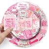 50 Pink Girly Cartoon Stickers for Books, Suitcases, and Diaries