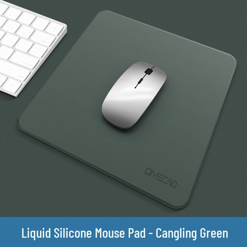 Small Odorless Liquid Feel Leather Mouse Pad with Wrist Rest for Office Desk