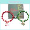 Christmas Themed Beaded Hand Chain With Magnetic Closure And Christmas Theme