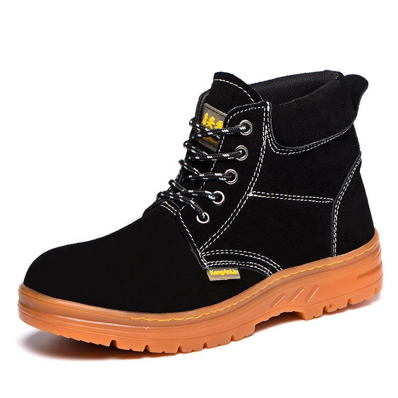 

Men s Steel Toe Anti-Smash and Puncture Resistant High-Top Work Shoes - Lightweight, Breathable, Insulated, Anti-Odor, Four-Season Use.
