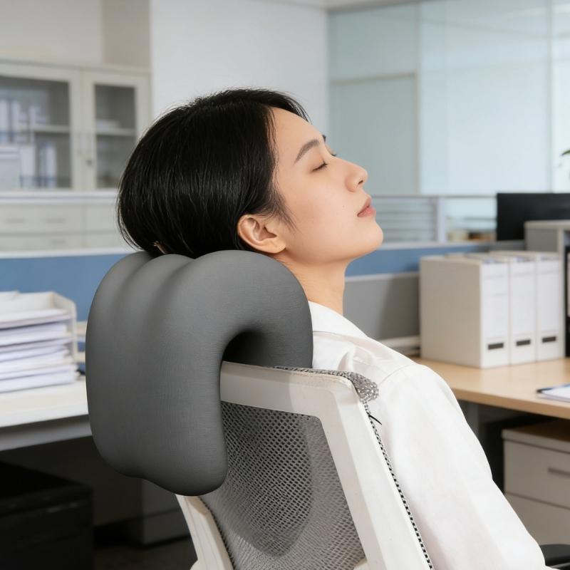 Postures Correcting Headrest for Computer Chairs Ergonomic Memory Foam Office Chair Neck Support Pillow for Napping