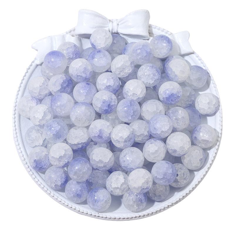 8/10mm Crackle Bicolor Glass Beads for DIY Jewelry