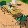 Portable Outdoor Folding Table and Chairs Set - Compact Egg Roll Design for Camping and Picnics