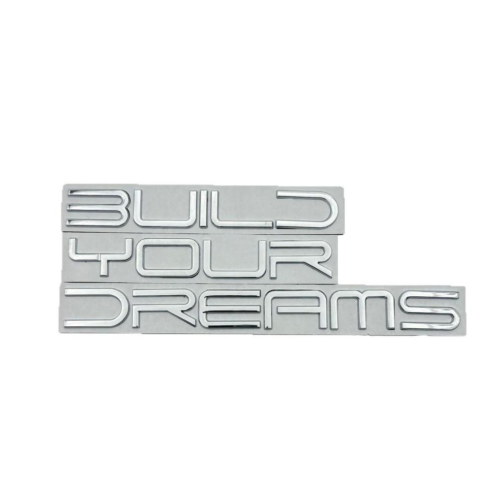 BYD Metal Logo Car Body Sticker - Dream Letter Decoration for Tang Song Qin Models