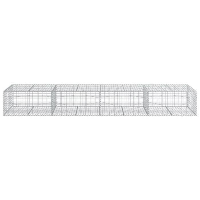 VidaXL Panier gabion avec couvercle 400x100x50 cm fer galvanisé, mur en gabion, mur de soutènement en gabion, clôture en 3295181