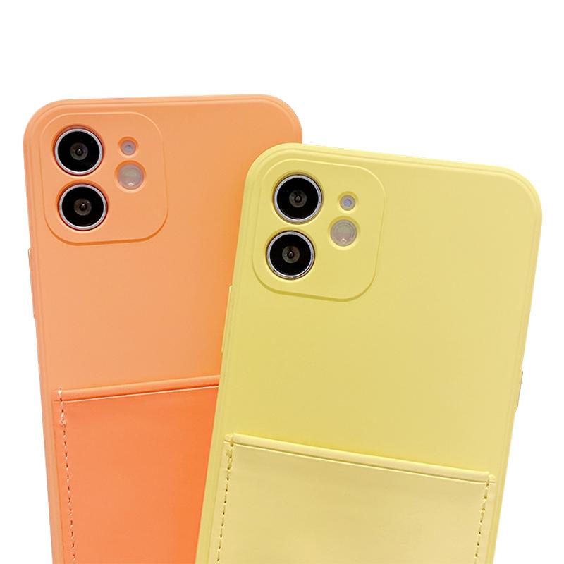 Funda Für Iphone 11 12 13 Mini 14 Pro Max Silikon Fall Flüssigkeit Karte Slot Halter Abdeckung Für Iphone Xr xs X 6 7 8 Plus Se 2022 2020