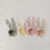 Korean Cute Cartoon Bunny Bear Ear Newborn Hat Beanie Spring Autumn Toddler Cap Turban with Strap for Infant Baby Boys Girls