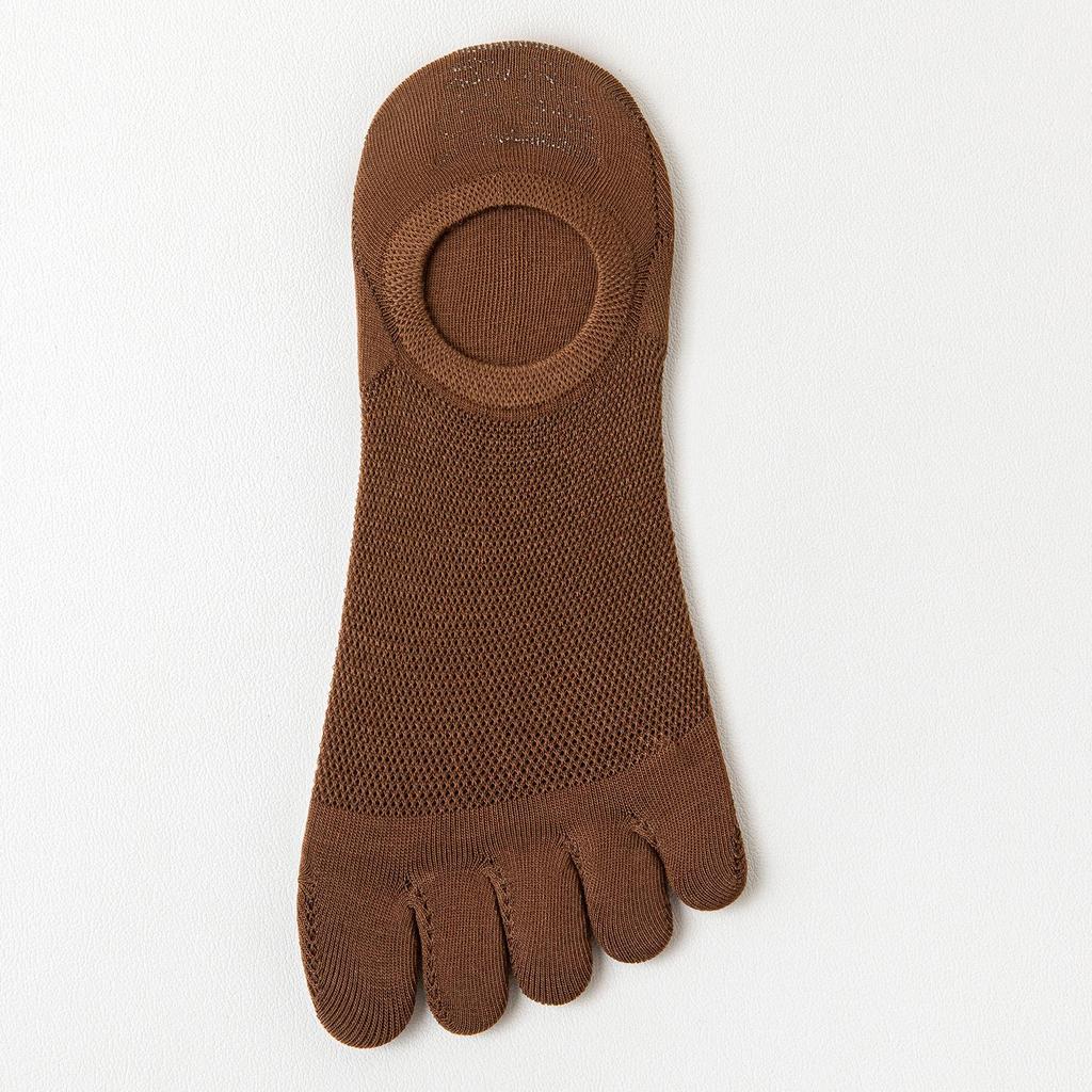 Women's Antibacterial Breathable Cotton Toe Socks - Low-Cut Invisible Boat Style