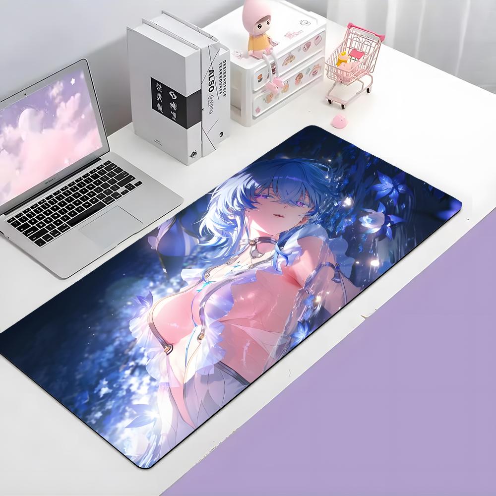 Game Character Genshin Impact Skirk Mouse Pad Large Gaming Mousepad With Thick Stitched Edge NonSlip Desk Mat