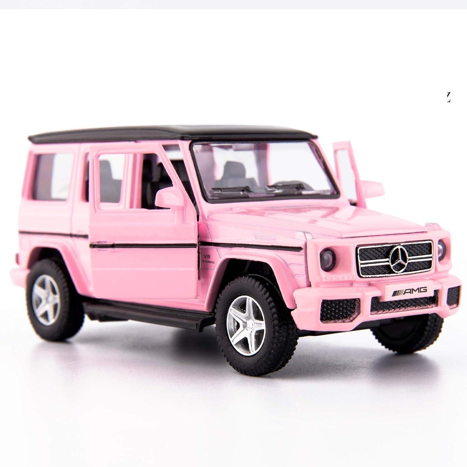

Масштаб 1/36 Benz G63, литая модель автомобиля, игрушечный автомобиль из цинкового сплава для детей, игрушечный автомобиль с откатным механизмом для малышей, подарок для мальчиков и девочек 1/36-Size:12*5*5cm розовый
