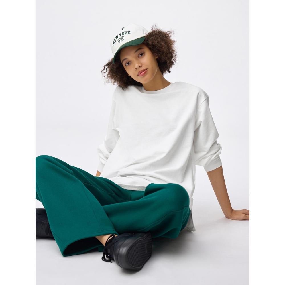 

Gu By Uniqlo LighT SweaT Оверсайз футболка с длинным рукавом 01 OFF WHITE/XS