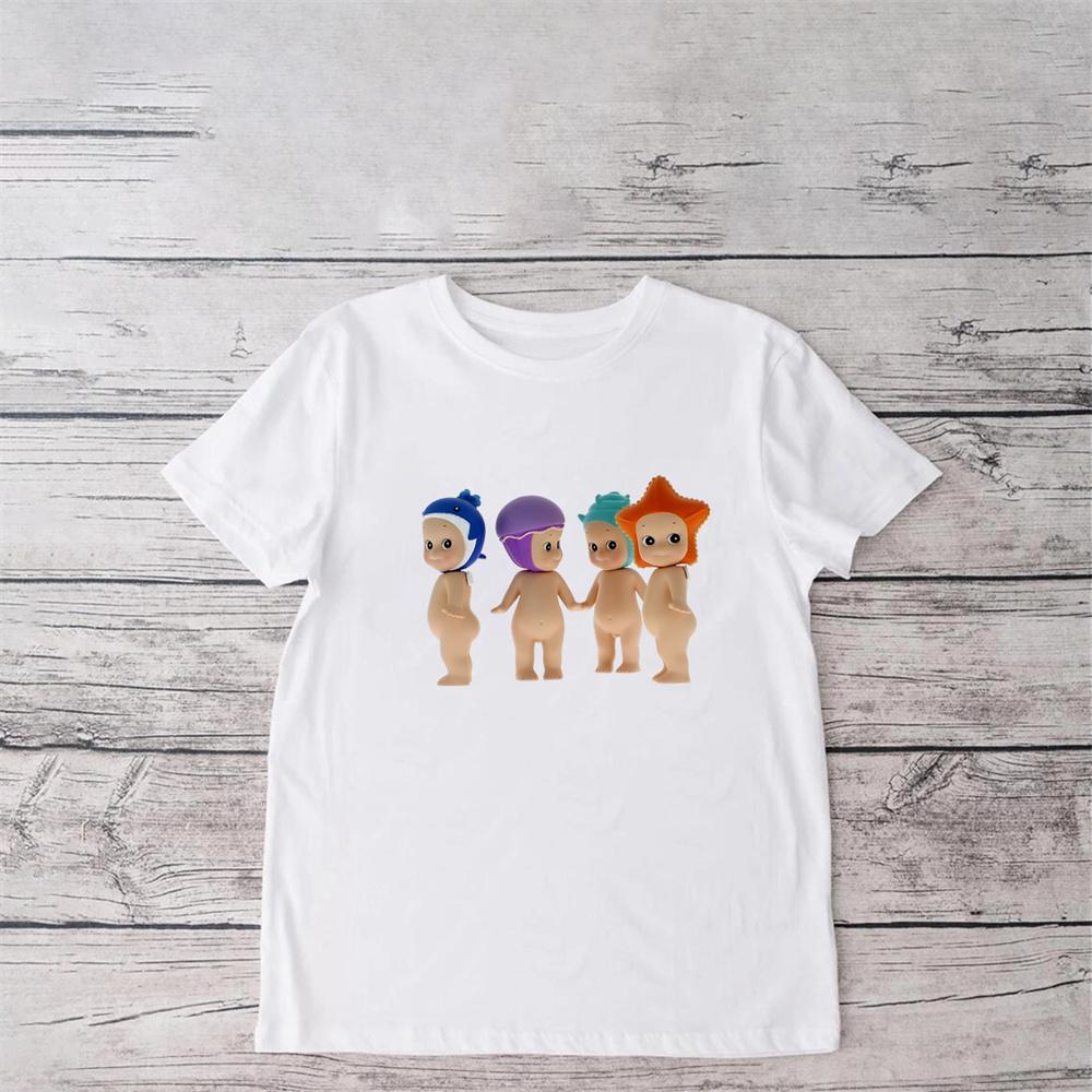 Cute Sonny Angel T-shirt Kewpie Cherub Women Is Shirt Sonny Angel M Lucky Girl Shirt Devil Sonny Street Fashion Short Sleeve