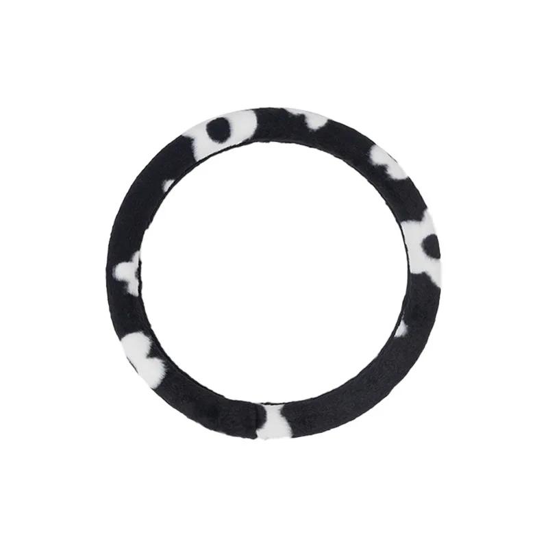 Winter Car Steering Wheel Cover Plush Warm Lint Fashion Cute Product Interior Accessories for Woman Girls Female Driver