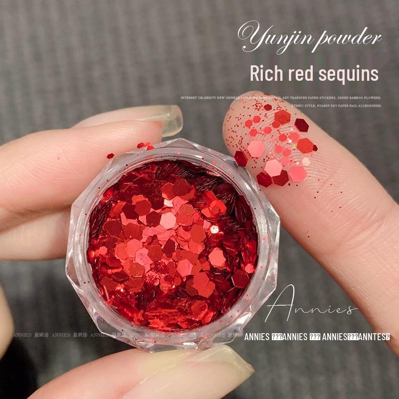 

Блестящая золотая пудра для ногтей «Волшебное зеркало» с богатыми пайетками и восьмиугольными стразами