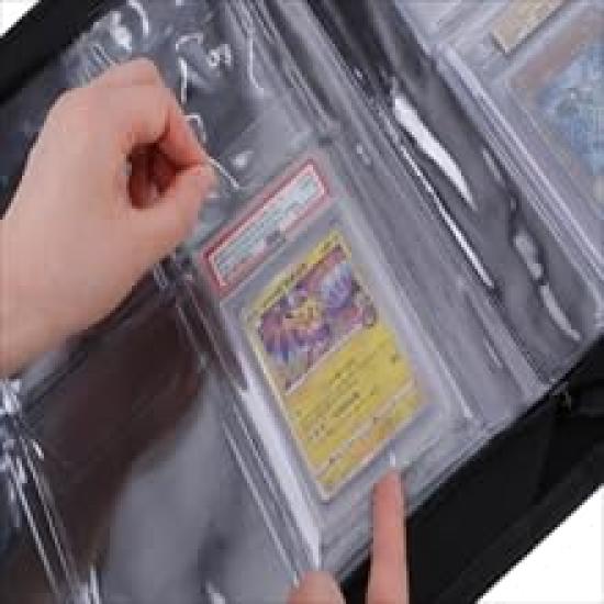 God of Toys Exhibition File Light with Lid Compatible with PSA BGS Loader with Zipper Holds 60 Pieces 10P X 6 Pockets