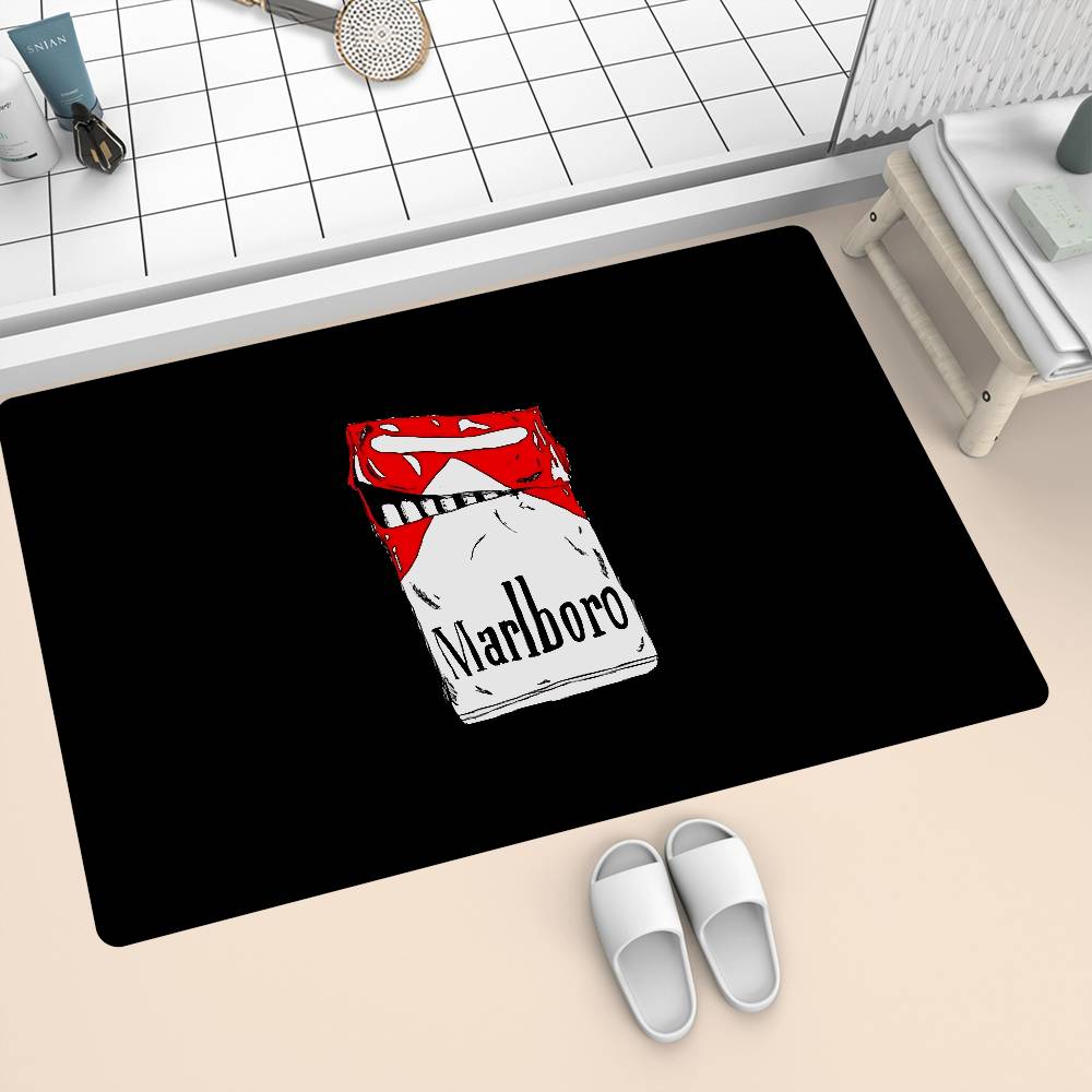 Alfombrillas Retro M-Marlboro Antideslizantes Absorbentes de Agua Cojín Largo para Dormitorio Alfombras Domésticas