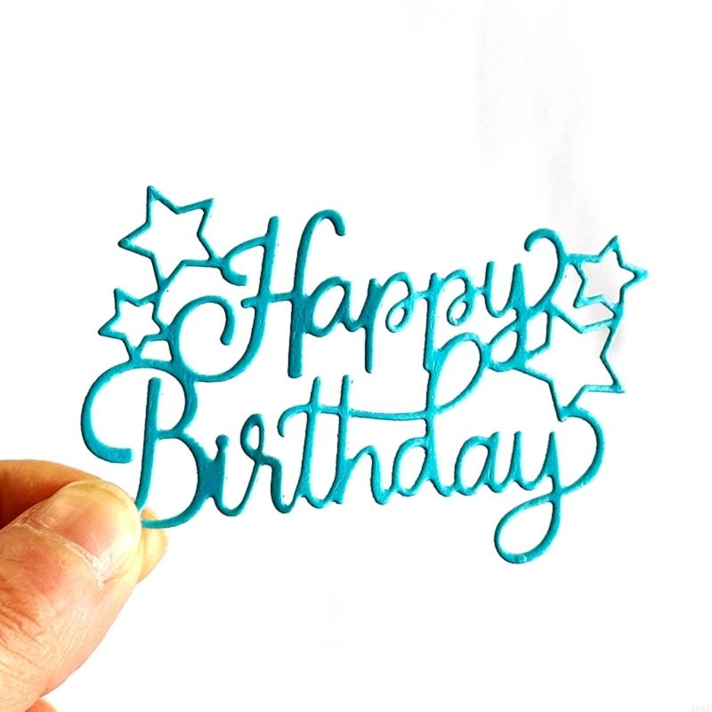 Happy Birthday Carbon Steel Die Cut Templates for Card Making Scrapbooking A0KF