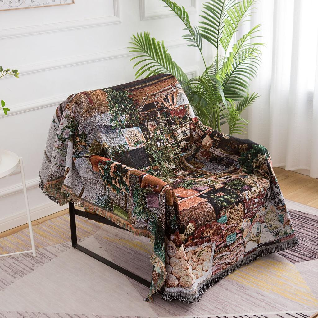 Nordic Instagram Style Artistic Casual Blanket Tapestry Art Blanket Abstract Creative Blanket Personalized Sofa Towel