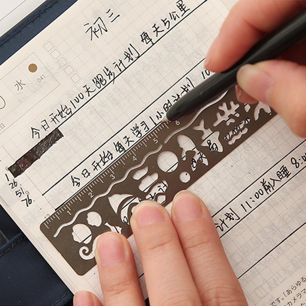 Hollow Bookmark Ruler Creative Beautiful Resistant Painting Drawing Ruler for Students to Learn School Campus Office Stationery