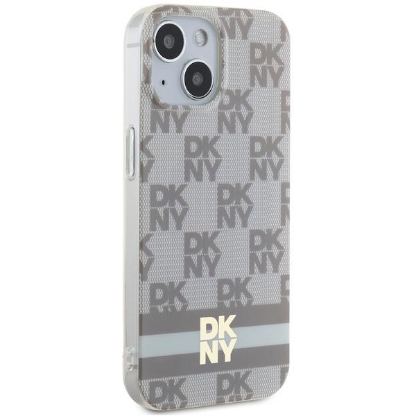 Dkny Dkhmp14Shcptse Iphone 14 / 15 / 136.1 Beige Hardcase Iml Checkered Mono Pattern & Printed Stripes Magsafe