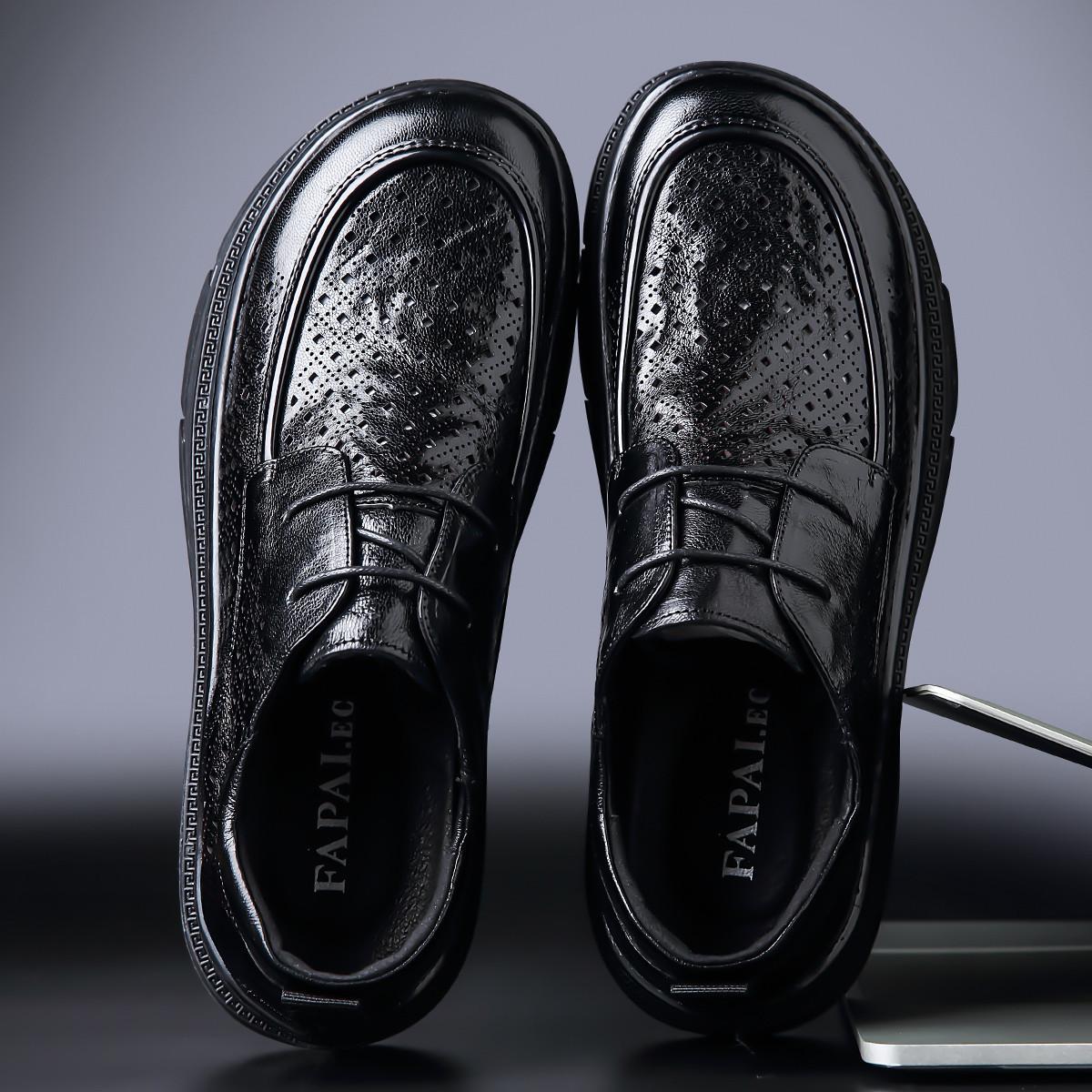 

Мужская деловая повседневная кожаная обувь 2025 года, мужская обувь высокого класса, из натуральной овчины, модная, универсальная, свадебные туфли дерби, тренд 44