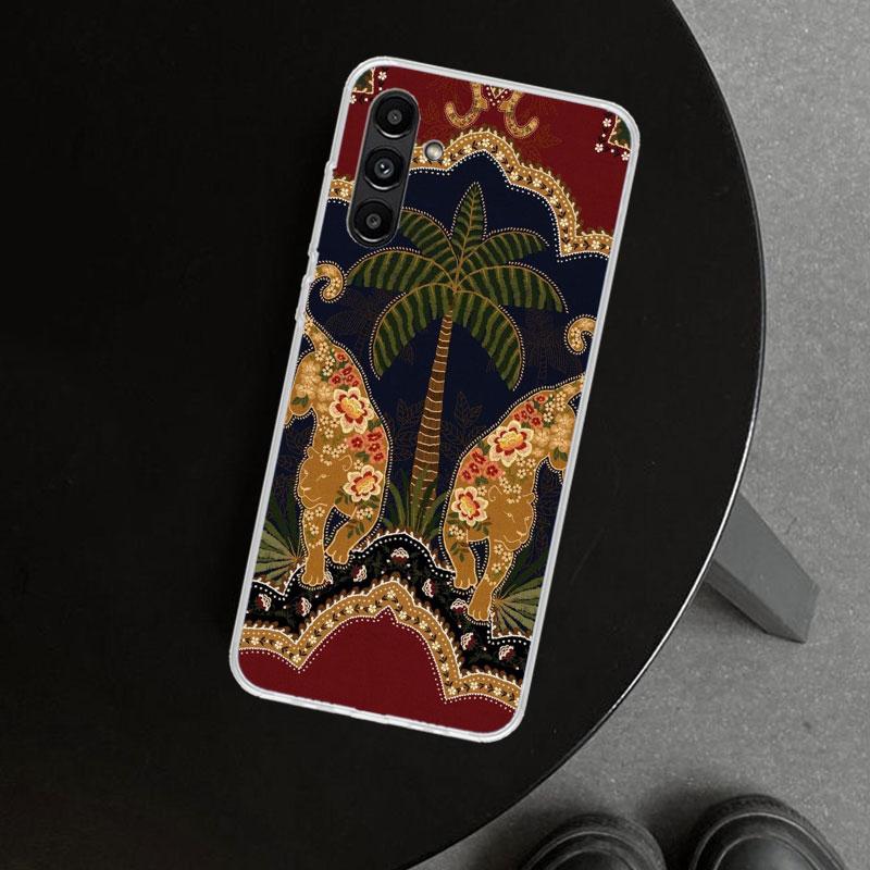 

African Style Fabric Pattern Phone Case Cover for Samsung Galaxy A17 A16 A26 A36 A56 A57 A37 A15 A25 A35 A55 A14 A24 A34 A54 A13 Samsung A33