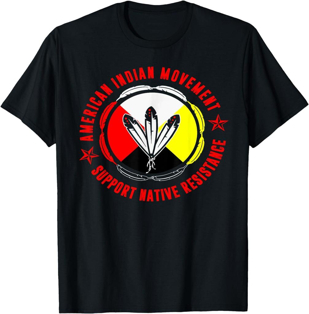 NEUE LIMITIERTE American Indian Movement Unterstützungs-Native Resistance T-Shirts