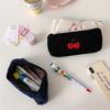 Cherry Plush Pen Case With Large Capacity For Students And Travel Storage