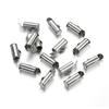 50pcs Fastener Tube Crimp End Caps Slider Clasp Bracelet Buckles for DIY Connectors Loom Jewelry Making Findings Accessories