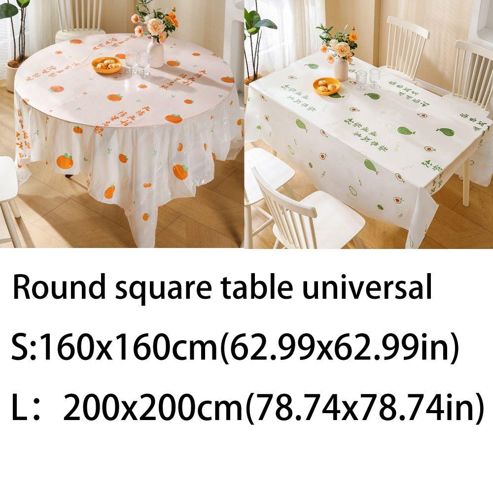 20Pcs Oil Proof Round PVC Tablecloth Plastic Fresh Fruit Tablecloth  Desk