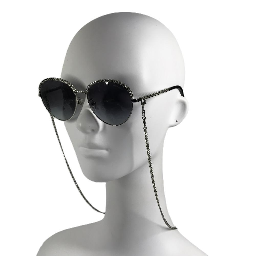 CHANEL 4242 Logo CC Mark Chain eyewear glasses sunglasses Black/Silver