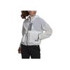 Adidas Striped Hooded Casual Sports Jacket Women Jacket White H40963