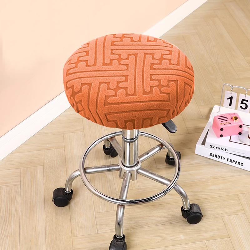 Simple and Universal Round Stool Cushion Cover Bar Swivel Chair Cover Round Chair Cover Bar Round Stool Cover Four Seasons