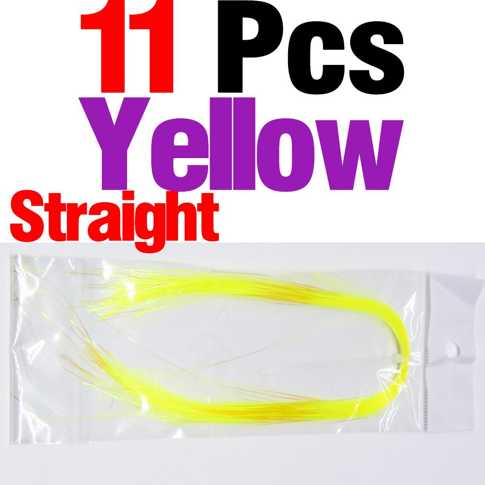 MNFT 11 Packs Crystal Flies decorating Tinsel Fly Tying/Jig Hook Lure Making Materials Holographic Flashabou DIY Bait Wing Tail