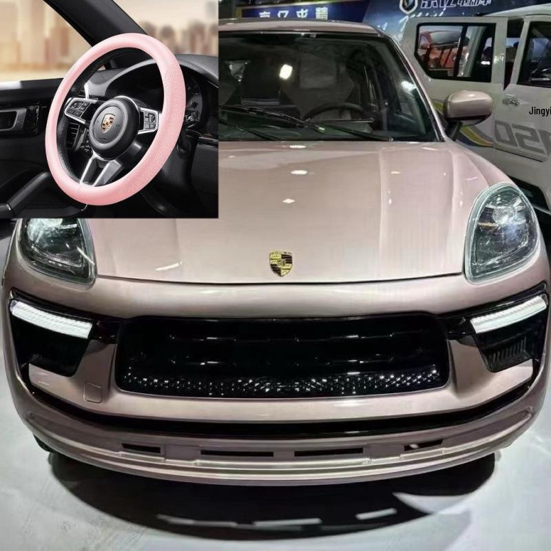 

Auspicious Clouds Nappa Leather Steering Wheel Cover - Universal Fit, Non-Slip, Wear-Resistant, High-End Comfort for All Seasons