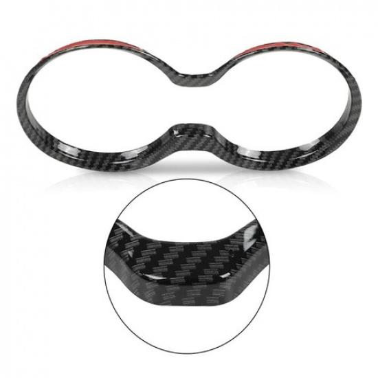 Carbon Fibre Style Cup Holder Cover Trim Bezel For Jeep Grand Cherokee 2011-