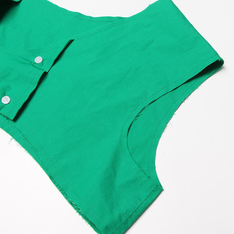 Chemise Irregular Loose Design de Niche Coréen pour Femmes - Style Mode Printemps 2026