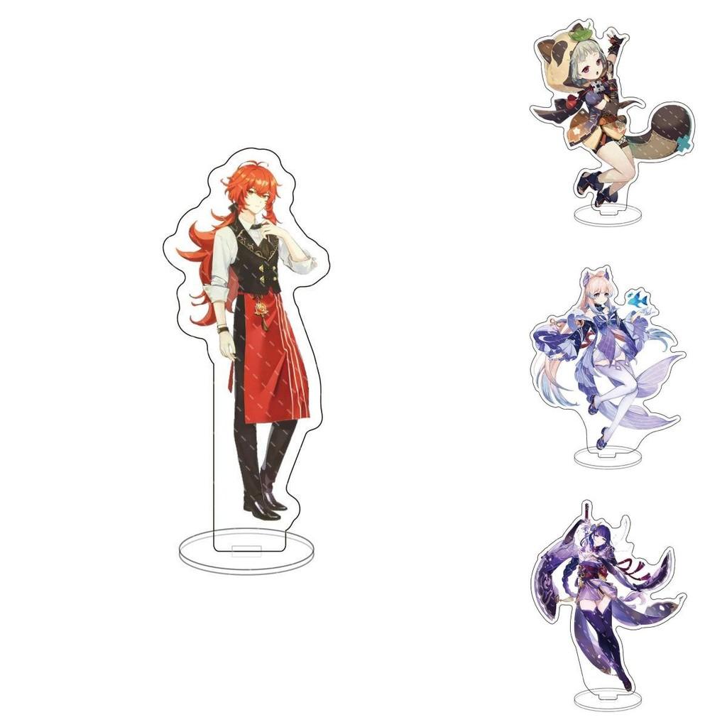 Genshin Impact Acrylic Stand Desktop Decor Featuring Kazuha Venti Klee Hutao Ganyu Paimon For Anime Fans