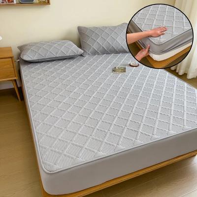 Baumwollverdickter Matratzenbezug, antibakterielles Anti-Milben-Bett, Spannbettlaken, Bettwäsche für Doppelbett, King-Size-Bett, Queen-Size-Matratzenschutz