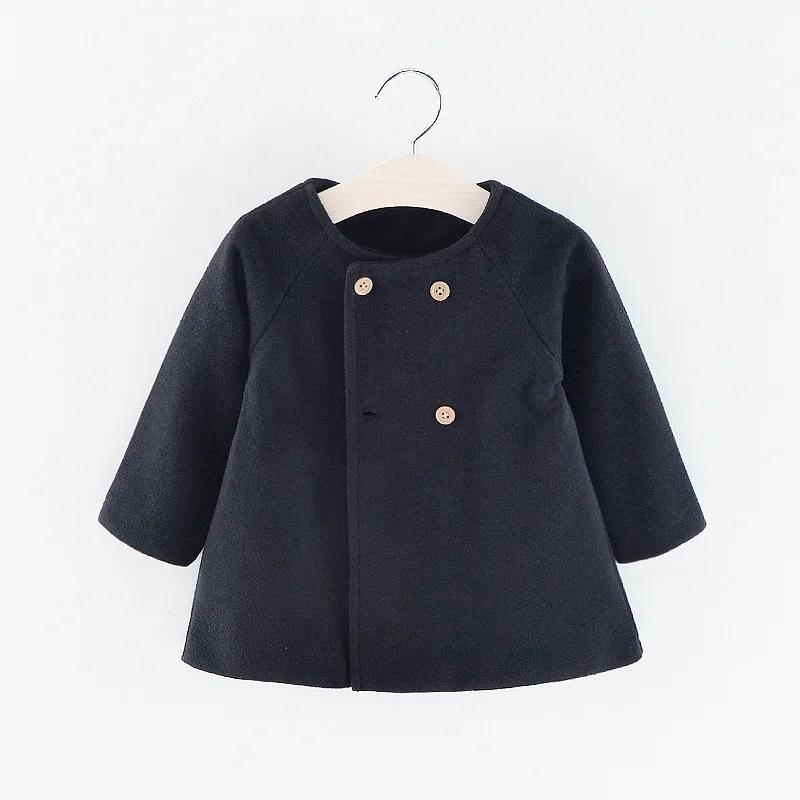 Herbst und Winter Mode Einfarbig Baby Mädchen Mantel Koreanischen Stil Kinder Langarm Kleidung