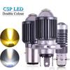 H4 LED Motorcycle Headlight H6 BA20D P15D CSP Led Lens White Yellow Hi Lo Beam Spotlight Motorbike Scooter Running Lamp