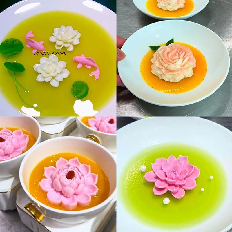 3D Jasmine Rose Flower Silicone Mold for DIY Chocolate Cake Decor Pudding Desserts Pastry Fondant Baking Tool Soap Making