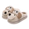Puppy cotton slippers women's winter non-slip warm and velvet two wear cute thick-bottomed bag head fluffy slippers women's winter