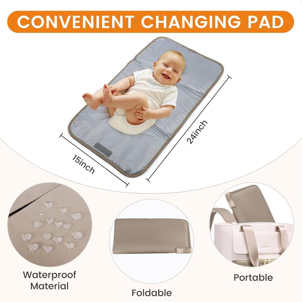 Modny, wodoodporny, wielofunkcyjny plecak na pieluchy o dużej pojemności, bestseller