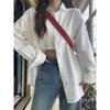White Shirt for Women 2025 Spring New Arrival Korean Style Sense of Design Niche Style Western Style Inner Wear Tops Versatile Long Sleeve Shirt
