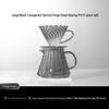 Transparent Glass Pour-Over Coffee Maker Set with Spiral Textured Filter Cup