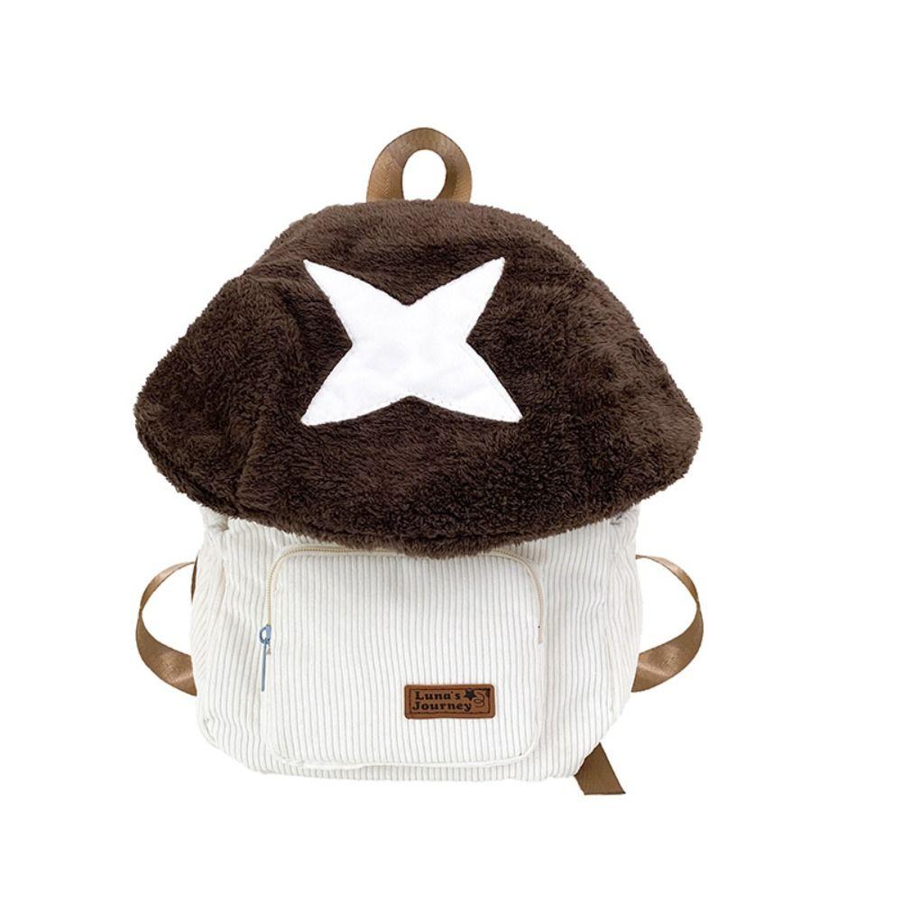 

Star Mushroom Backpack Handbag Cartoon Children s School Bag Fashion Plush Backpack Outdoor Mushroom