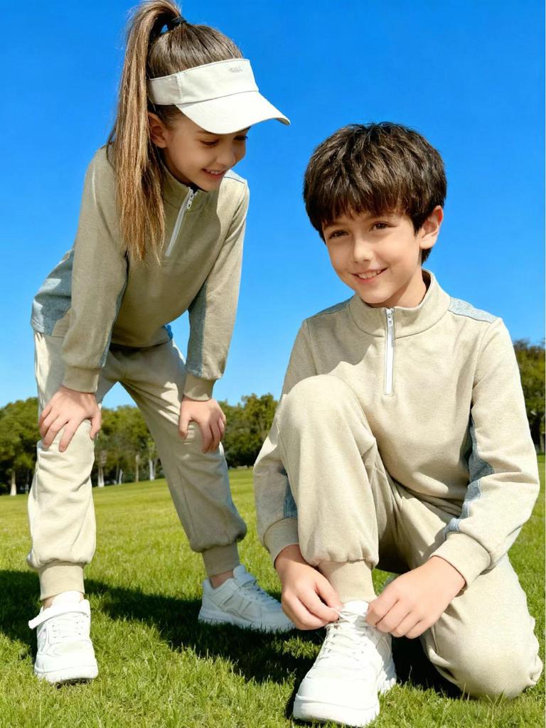 2025 Herbst Modisches Kinder-Freizeit-Sweatshirt-Set für Jungen und Mädchen