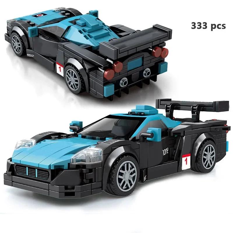 City Technical Car Speed Sports Car Building Blocks Racing Road Moc Brick Vehicle Educational Construction Toys